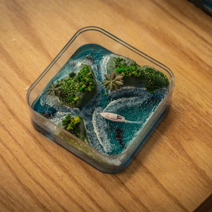 Resin Art Ideas - El yapımı Fero Adaları Mikro Adası,