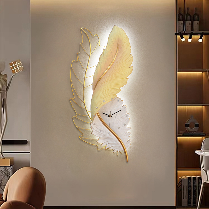 Resin Art Wall Clock - Işık Benzersiz Duvar Saati Minimalist Kore