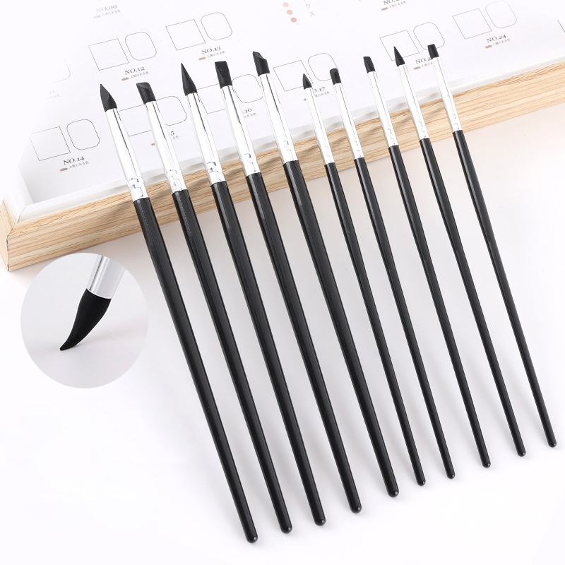 Resin Art Pen - 5 Adet Diş Silikon Fırça Kalemi