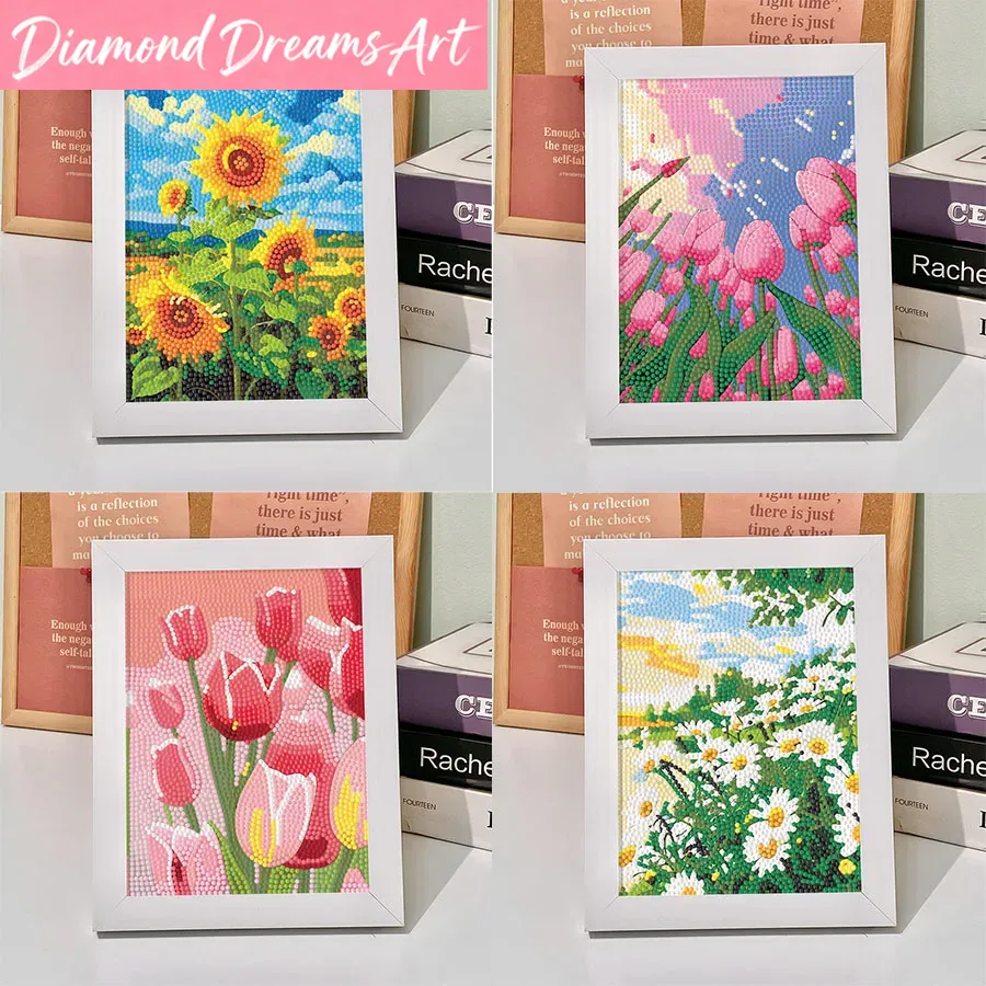 Resin Art Gift For Birthday - Çerçevesiz, Ayçiçeği Elmas Dekoratif Boyama 5D