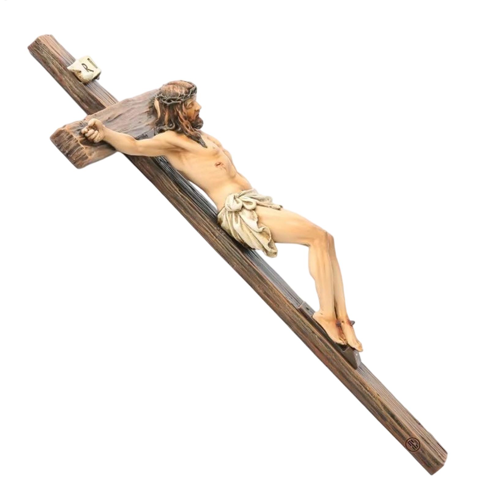Resin Art Sculptures - El Boyaması İsa Figürü 24,4 cm,
