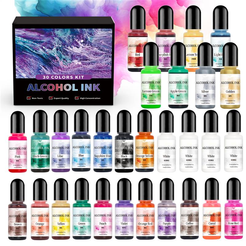 Resin Pigment Alcohol Ink - 1 takım Sanat Mürekkep Alkol Epoksi