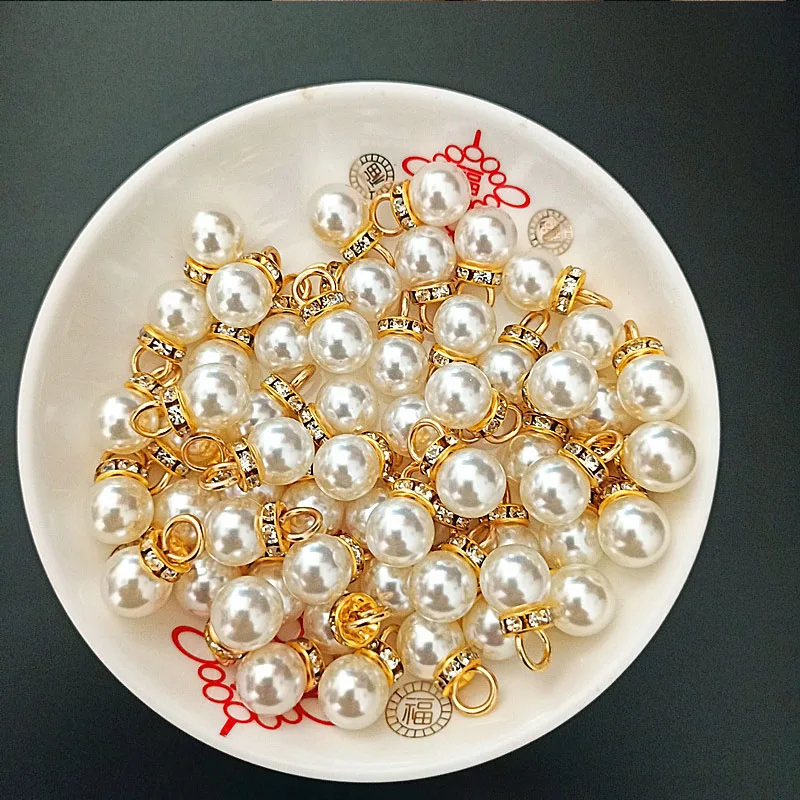 Resin Art Gift For Anniversary - 30 Adet Yuvarlak Inci Elmas Kolye