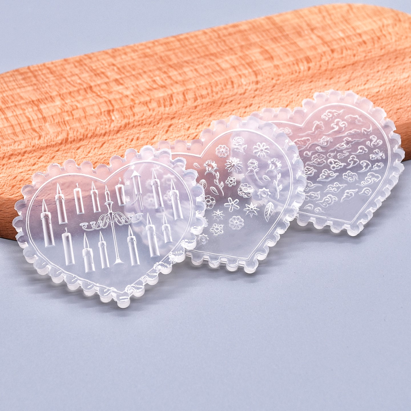 Resin Art And Design - Mini Silikon Kalıp, Çiçek Bulut Mum