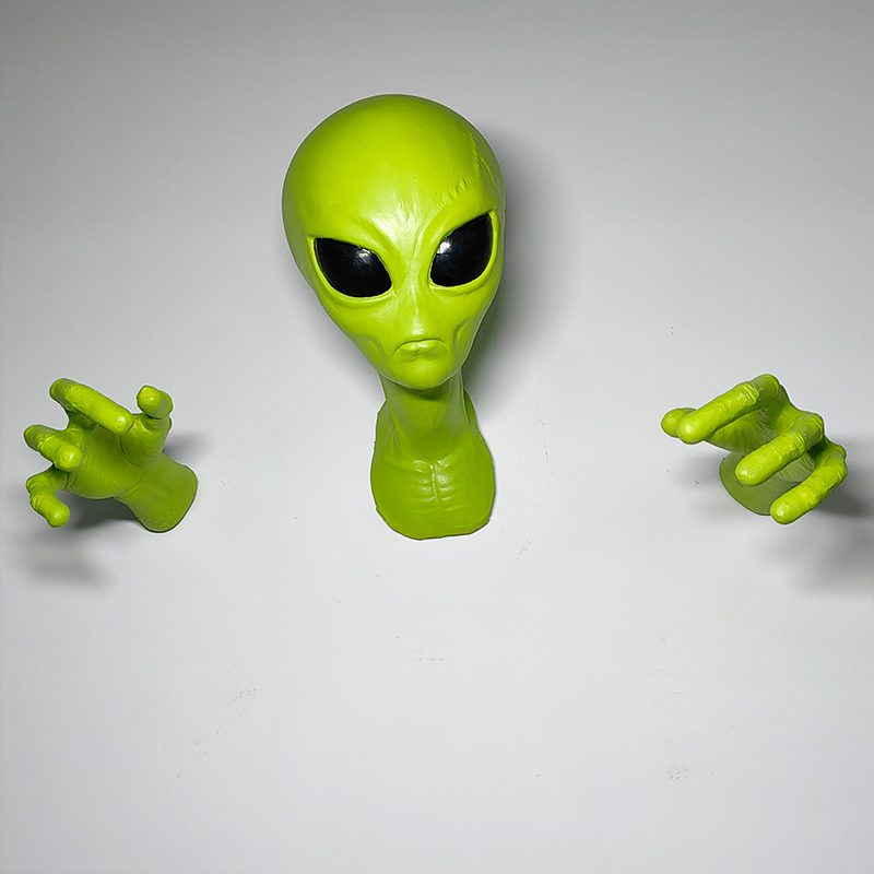Resin Art Zone - UFO Uzaylı Duvar Sanatı Asılı Süsleme,