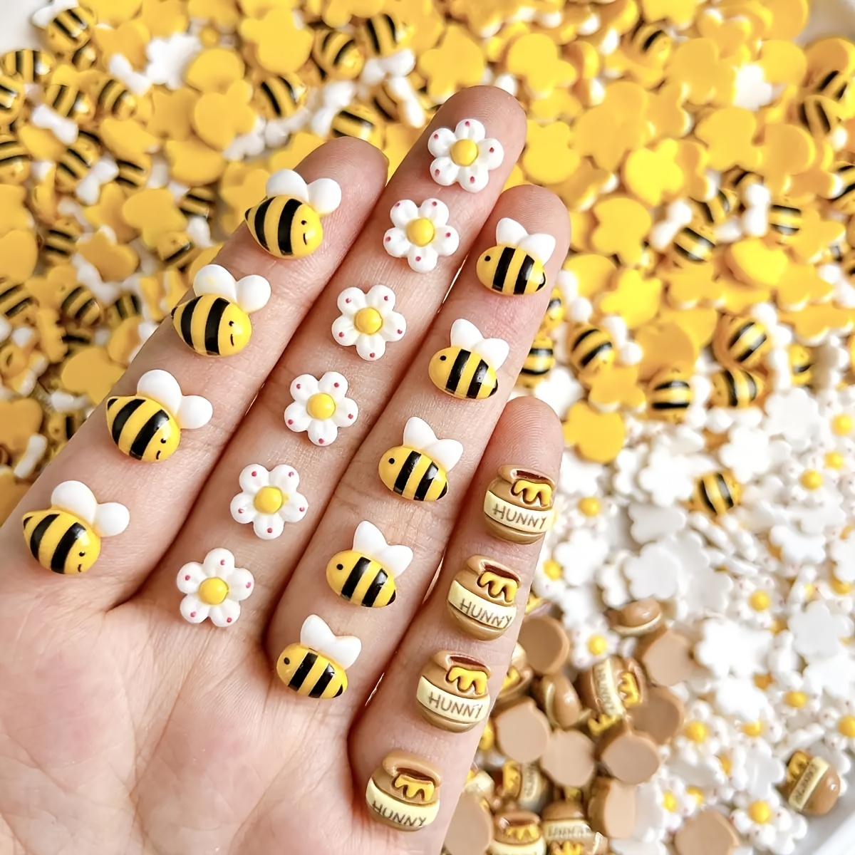 Resin Art Workshop - 100 adet Gerçekçi 5 Yapraklı Arı