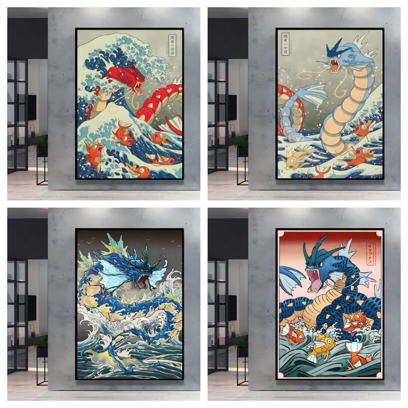 Resin Art Gift - Japon Klasik Anime Resim Baskısı Pokemon