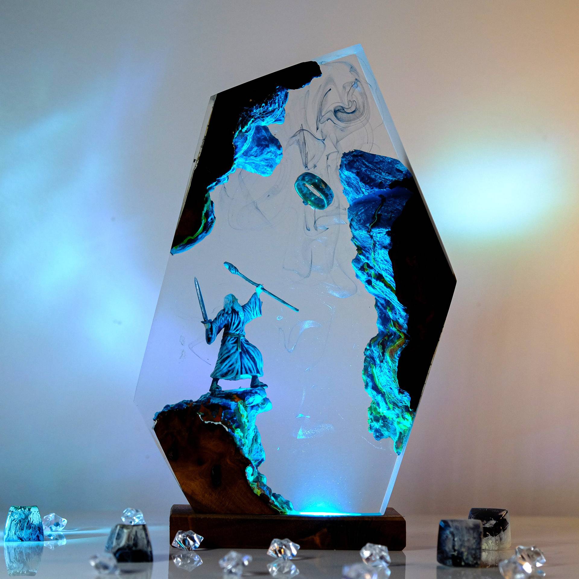 Resin Artist - Film Sahnesi Figürü Masa Reçine Lambası