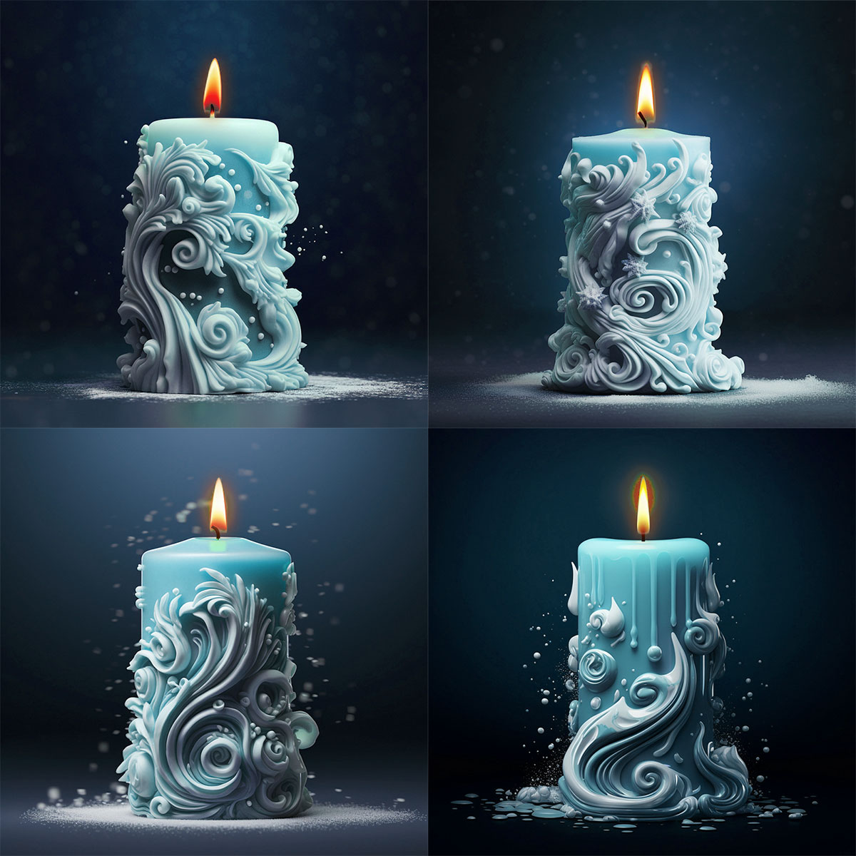 Resin Art Sculptures - Geometri Oyma Silindirik Silikon Mum Kalıp