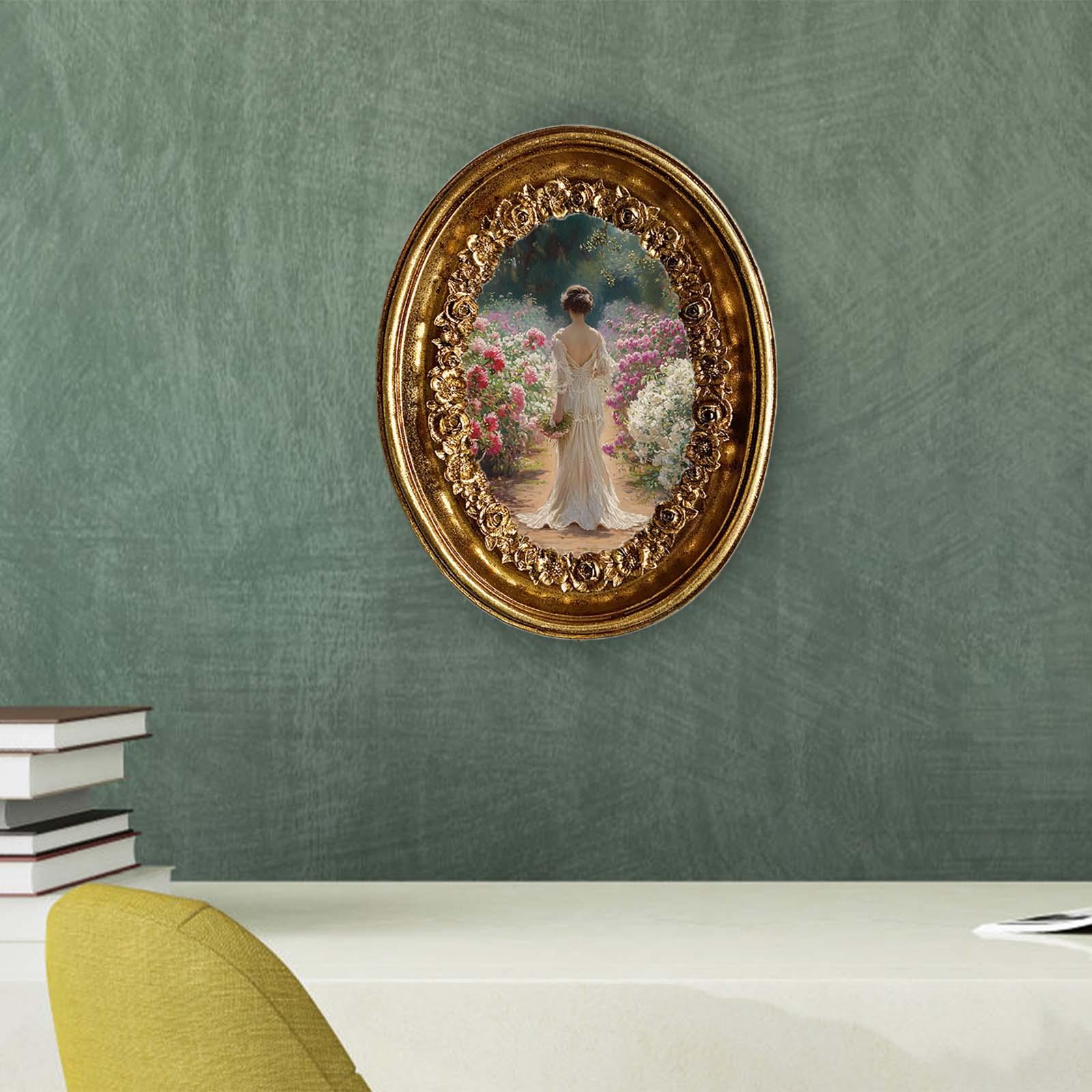 Resin Art Studio - Vintage Oval Fotoğraf Çerçevesi 5.8x7.3 inç