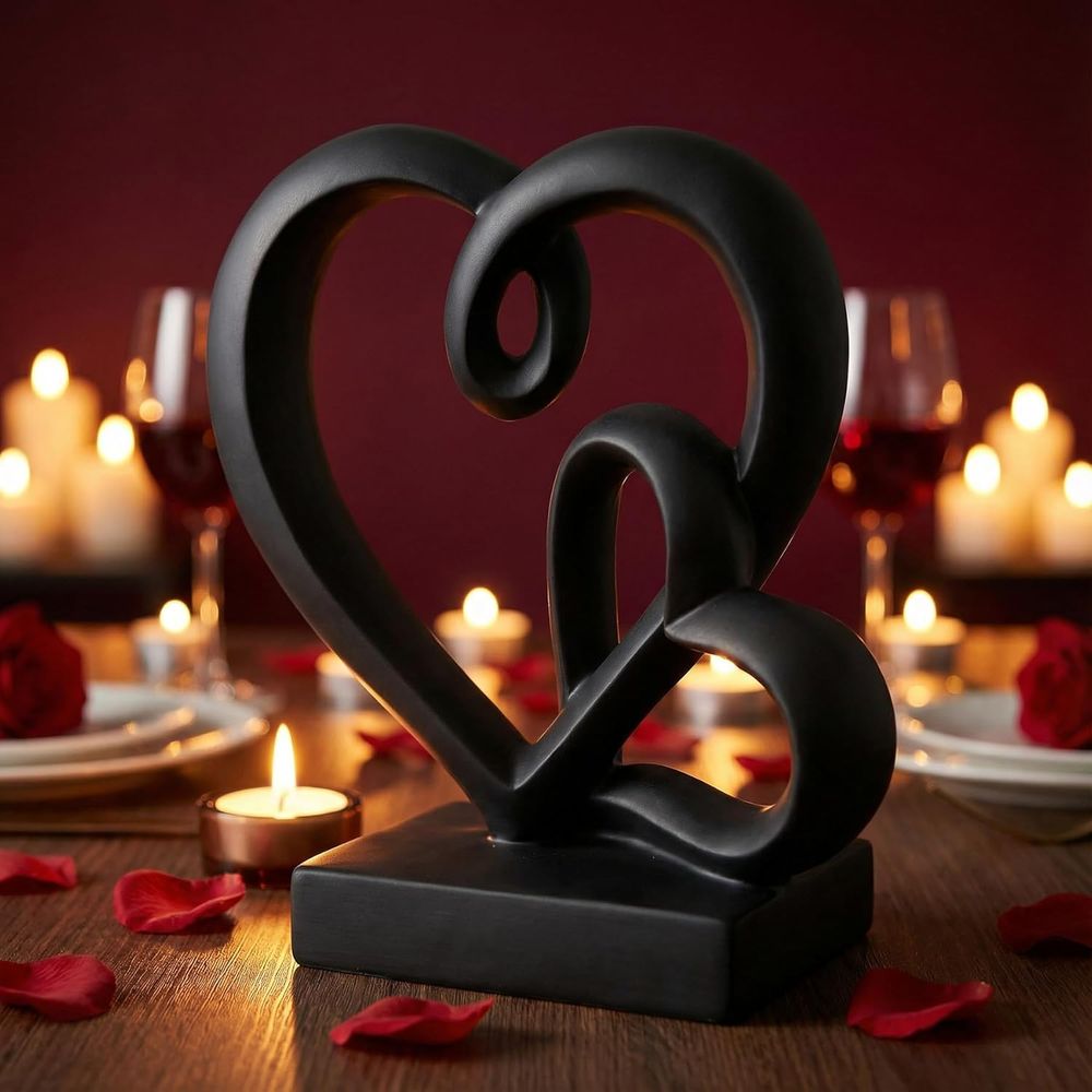 Resin Art Gift For Anniversary - Düğün Yıldönümü Hediyeleri - İki Kalp