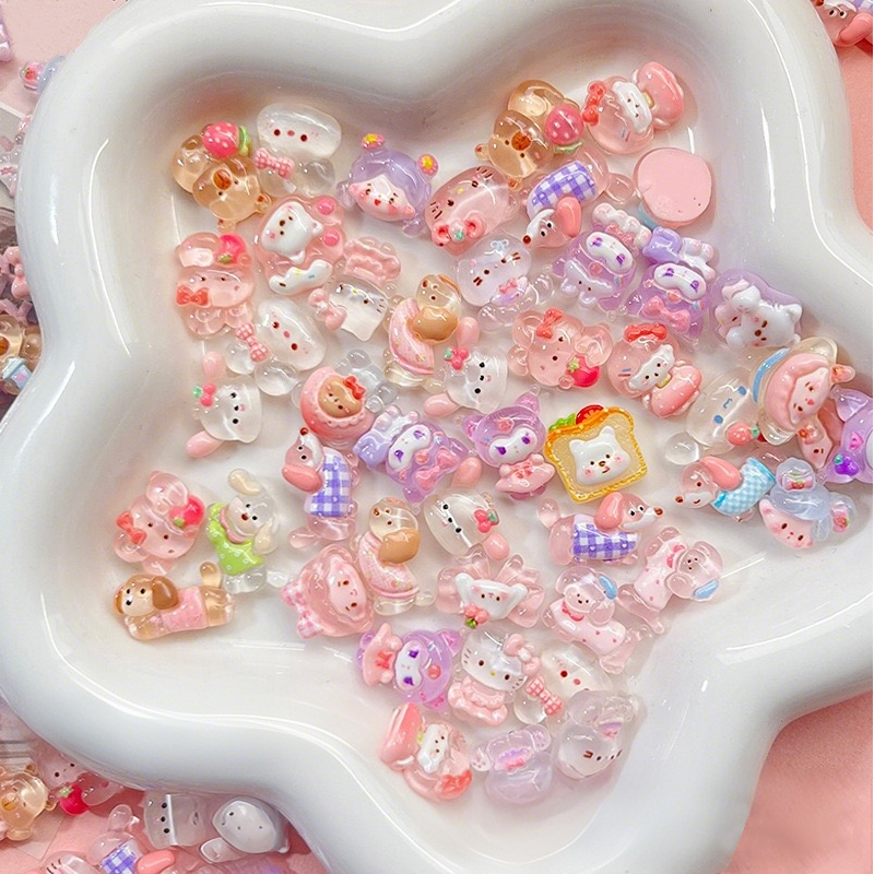 Resin Art Gift For Birthday - 10-100 adet mini pürüzsüz şeffaf karışık