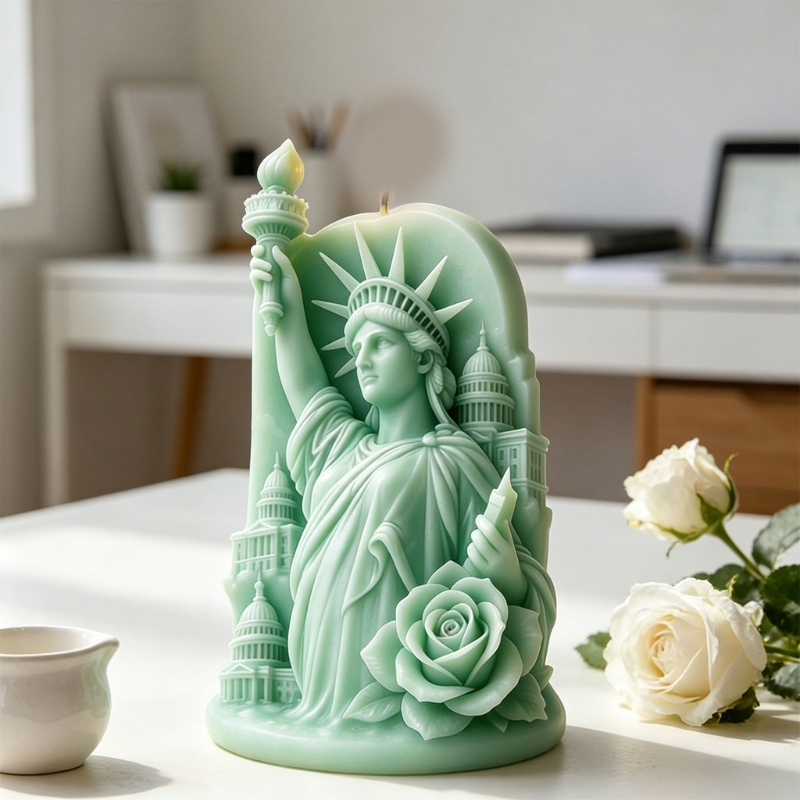Resin Art Gift For Anniversary - F68D 3D Özgürlük Heykeli Kabartma Silikon
