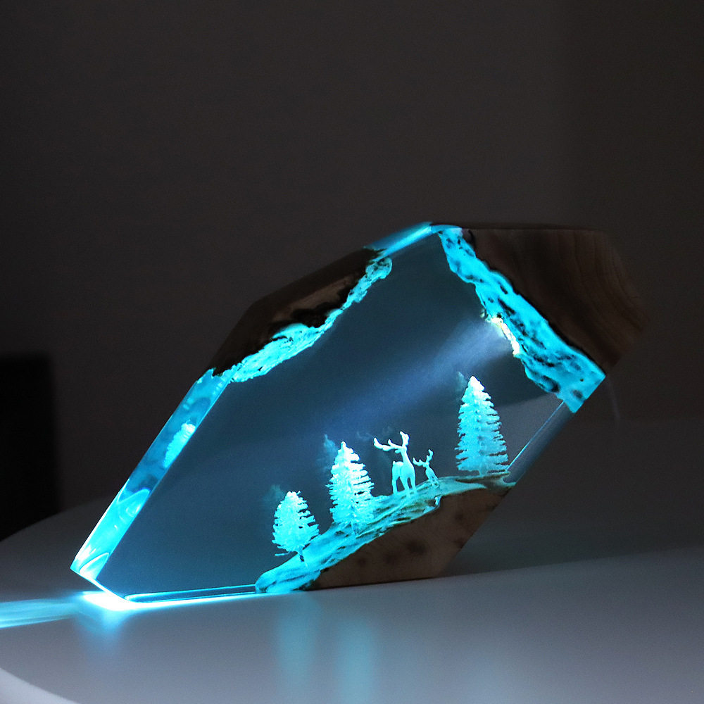 Resin Art And Decor - Orman Perisi Geyiği Masaüstü Sanatı Kişiselleştirilmiş