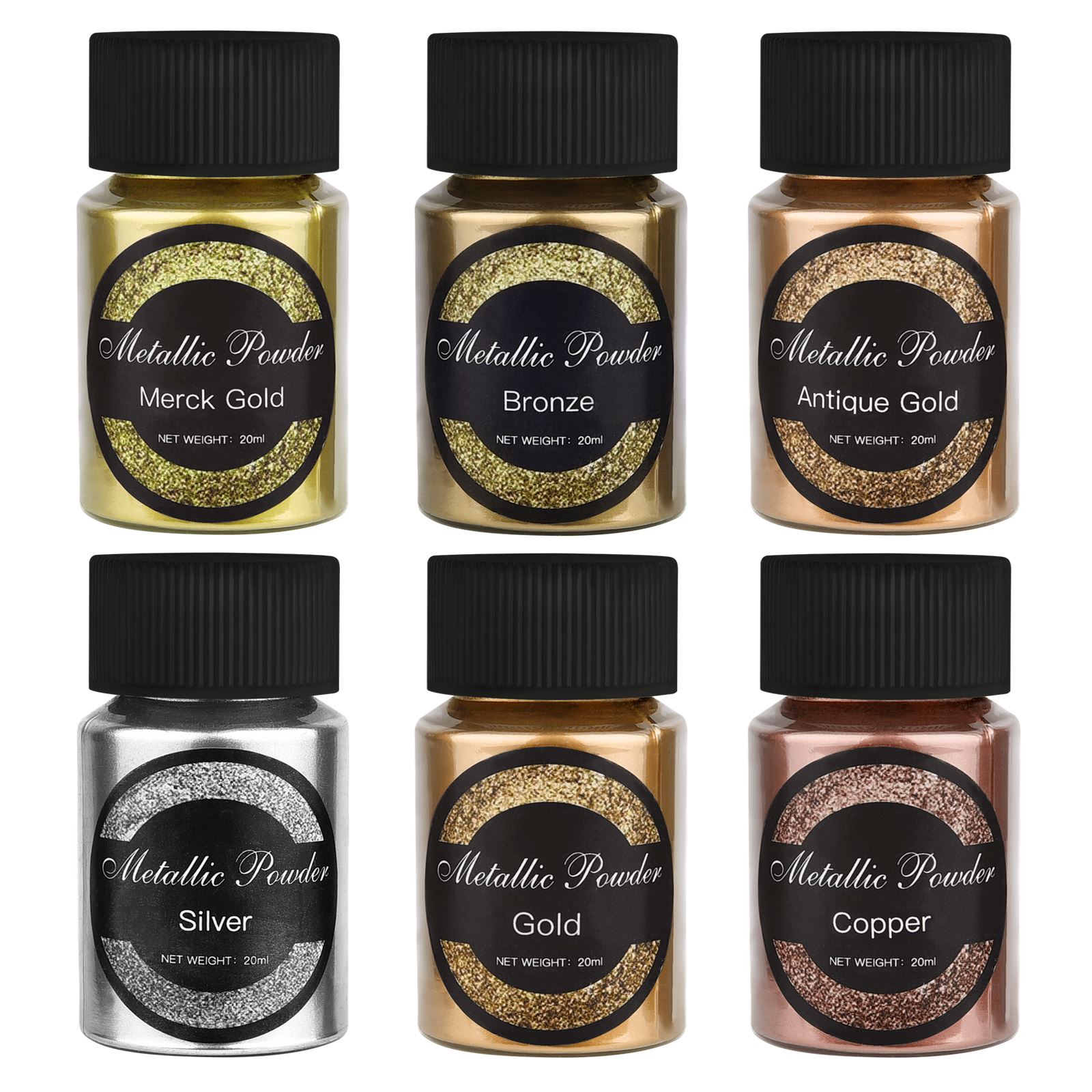 Pearl Powder Resin - 20ml/şişe metalik sim tozu altın gümüş