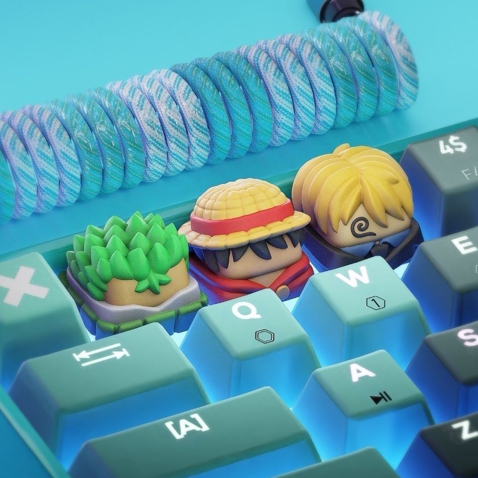 Resin Art Workshop - Yeni Kawaii TEK PARÇA Luffy Keycaps