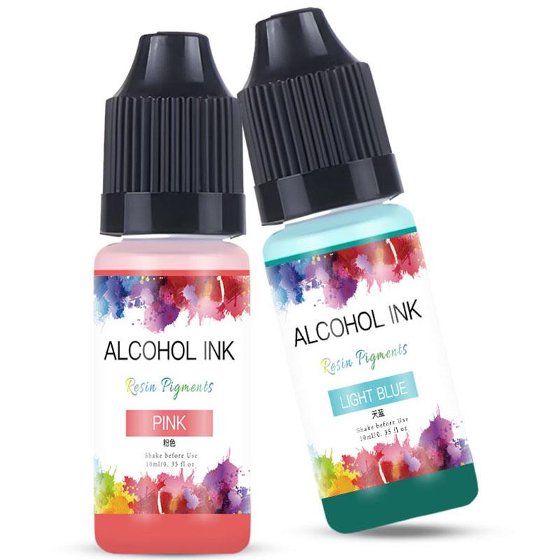 10ml/şişe 22 renk alkol mürekk - Resin Pigment Alcohol Ink incelemesi ve fiyatı