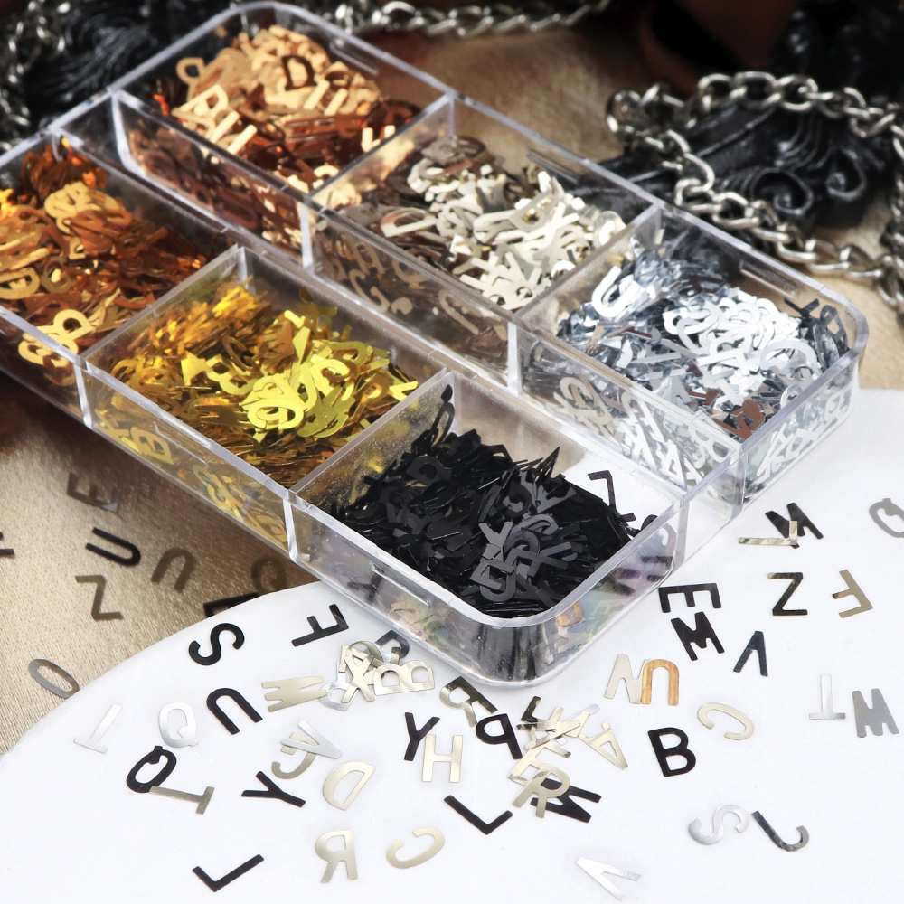 6 Bölmeli Metalik Alfabe Tırna - Resin Art Zone incelemesi ve fiyatı