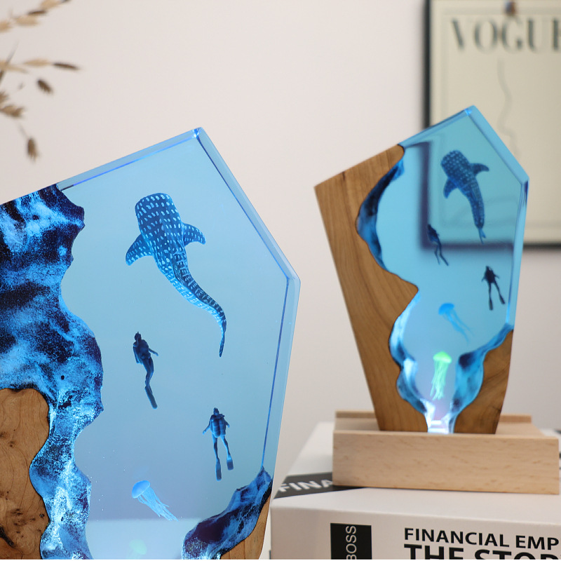 Reçine Mağara Balinası Dalgıç  - Resin Art Gift For Anniversary incelemesi ve fiyatı
