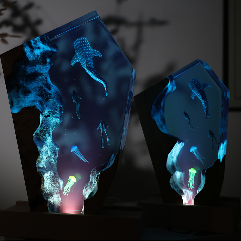 Reçine Mağara Balinası Dalgıç  - Resin Art Gift For Anniversary incelemesi ve fiyatı