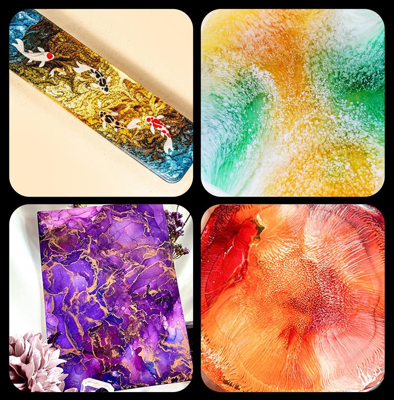 1 takım Sanat Mürekkep Alkol E - Resin Pigment Alcohol Ink incelemesi ve fiyatı