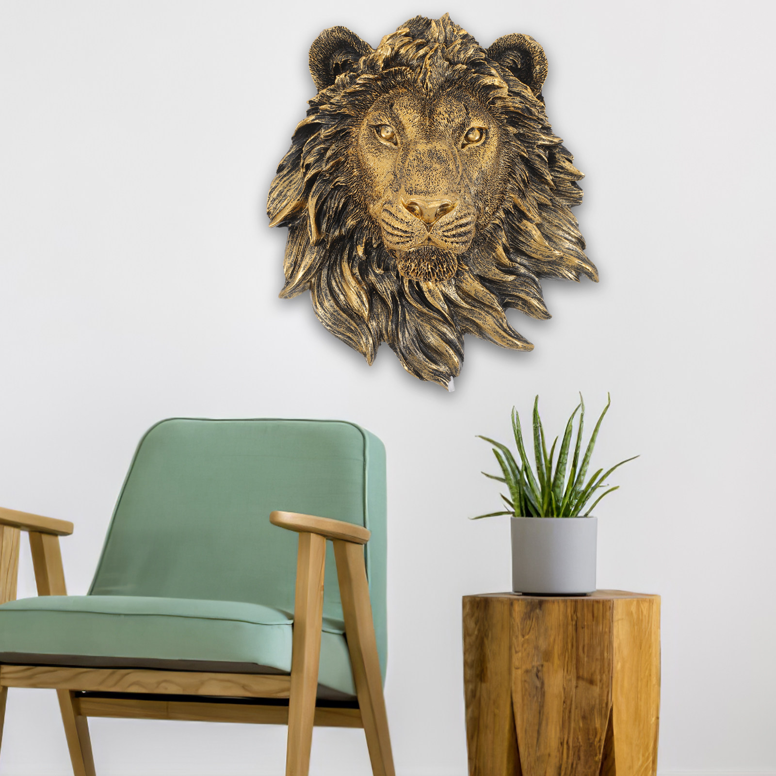 Taklit Aslan Duvar Dekoru Reçi - Resin Art Sculptures incelemesi ve fiyatı