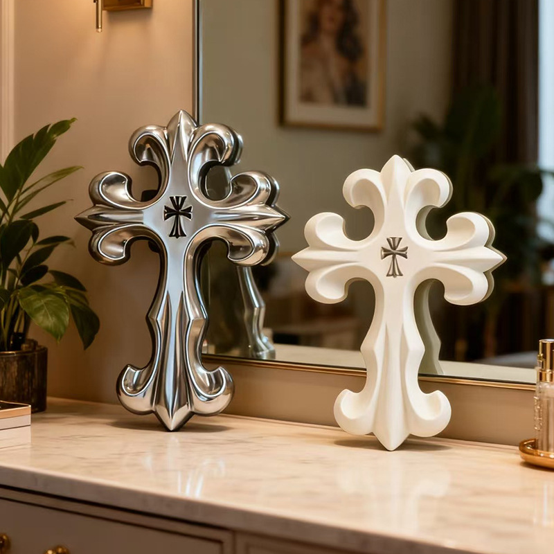 Retro çapraz duvar dekoru goti - Resin Art Sculptures incelemesi ve fiyatı