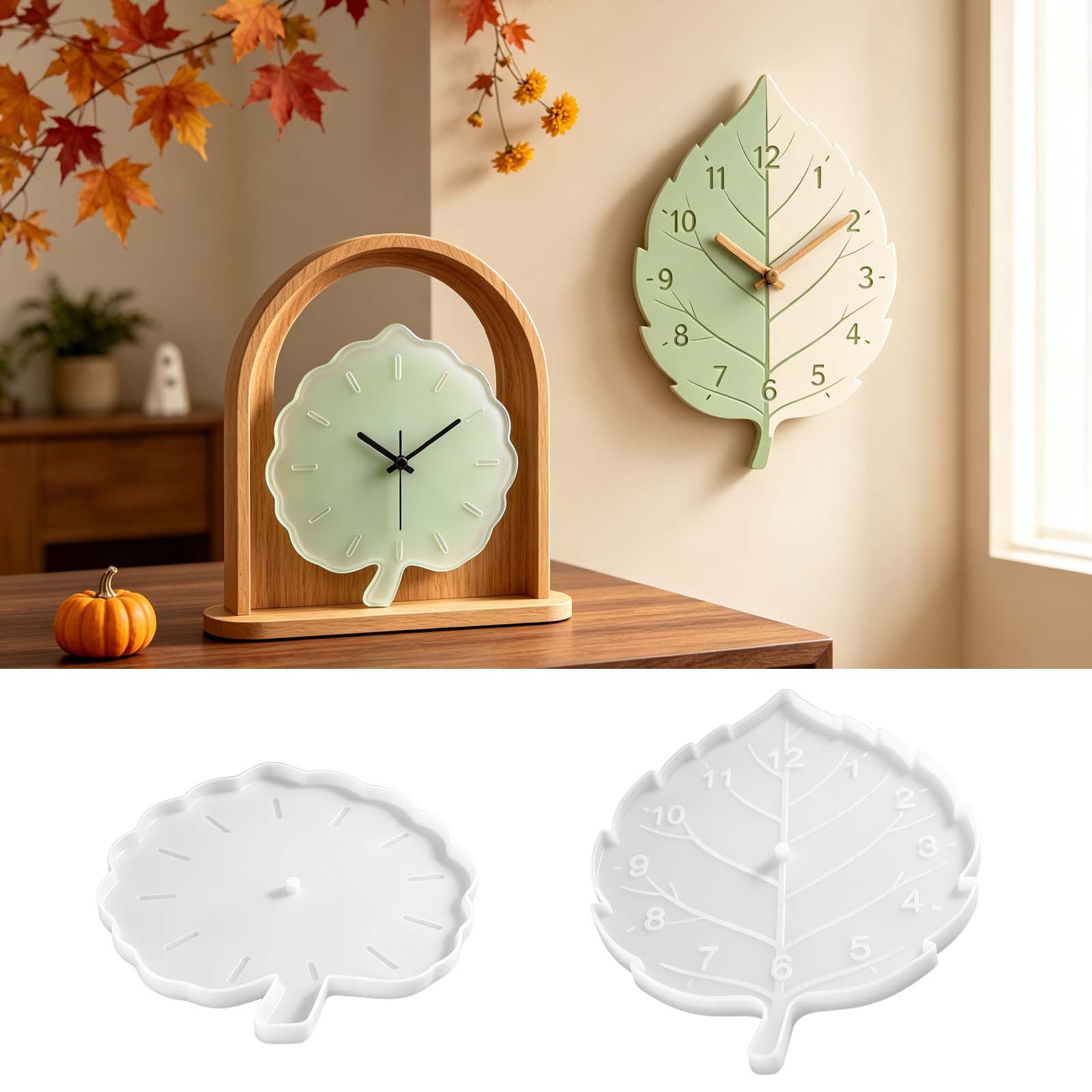 Saat Silikon Kalıpları Yaprak  - Resin Art Wall Clock incelemesi ve fiyatı