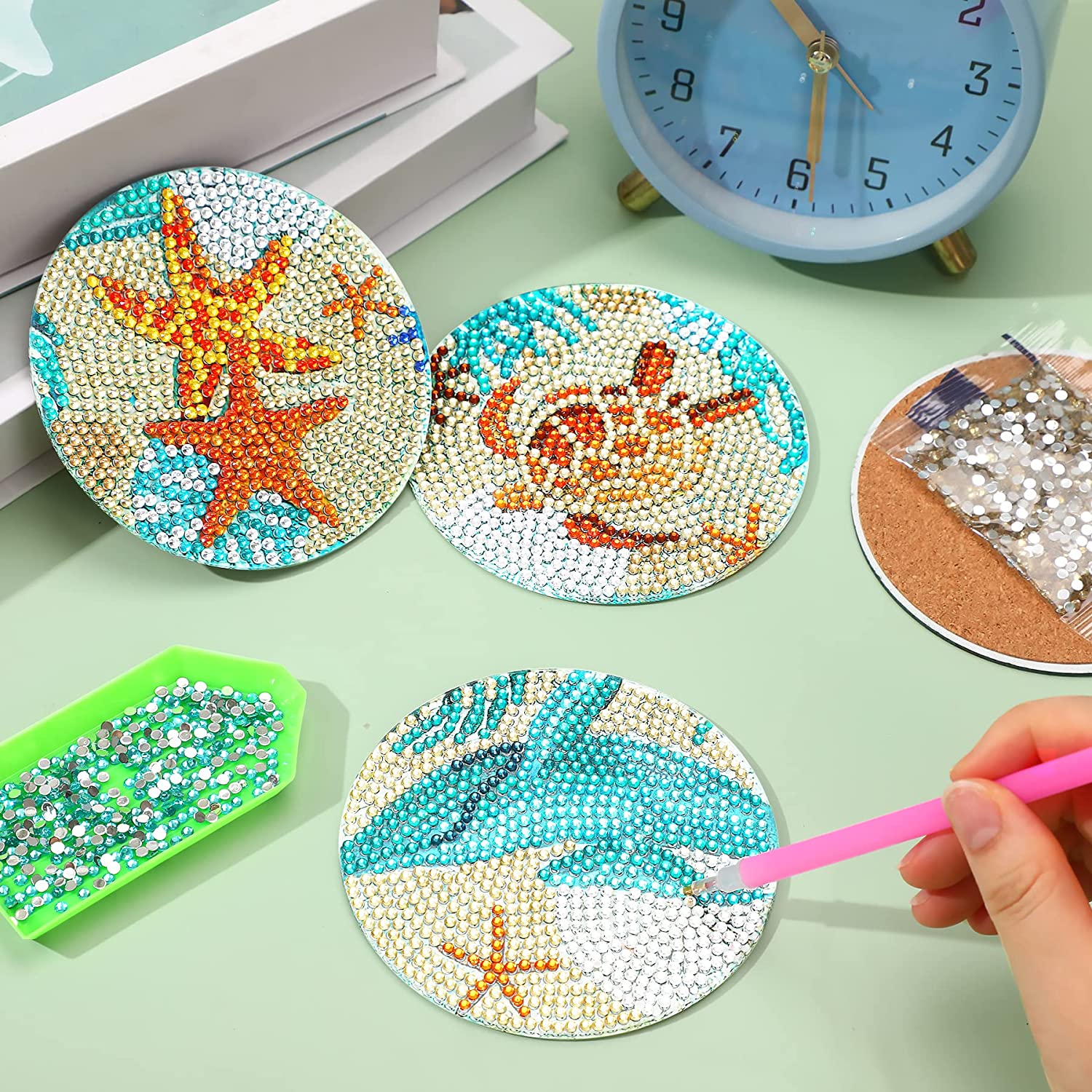 8 adet/takım DIY Elmas Boyama  - Resin Art And Wood incelemesi ve fiyatı