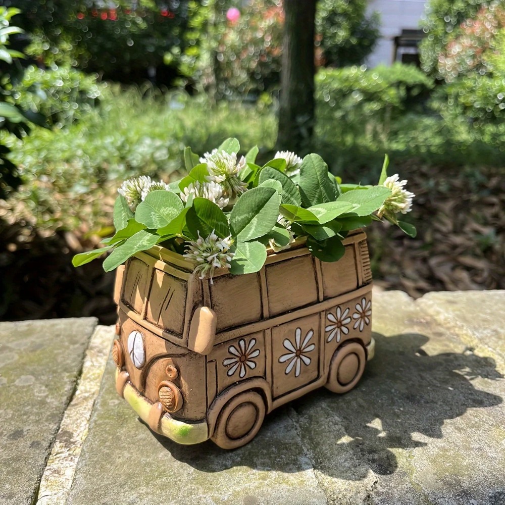 Vintage Hippi Van Reçine Saksı - Resin Art And Wood incelemesi ve fiyatı