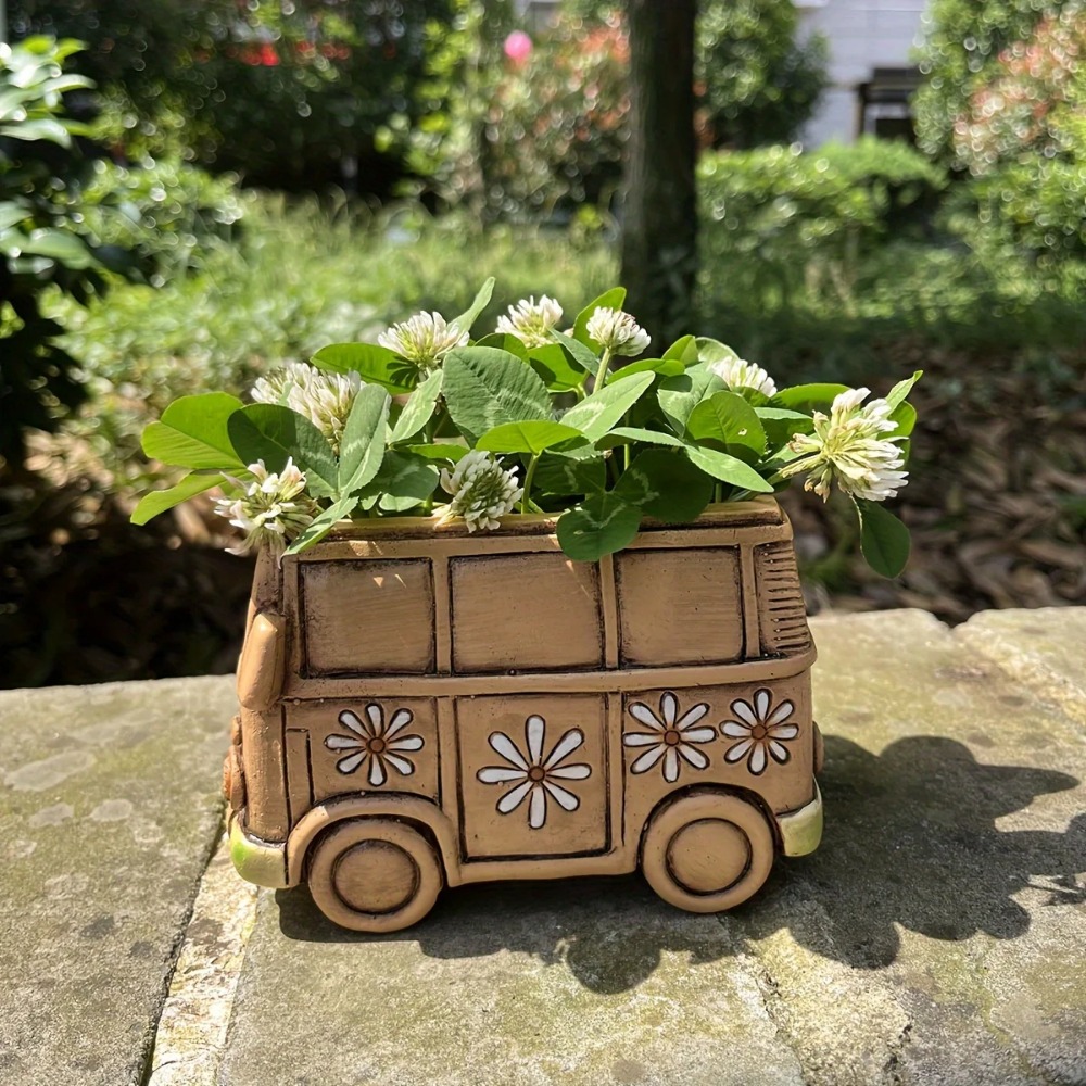 Vintage Hippi Van Reçine Saksı - Resin Art And Wood incelemesi ve fiyatı