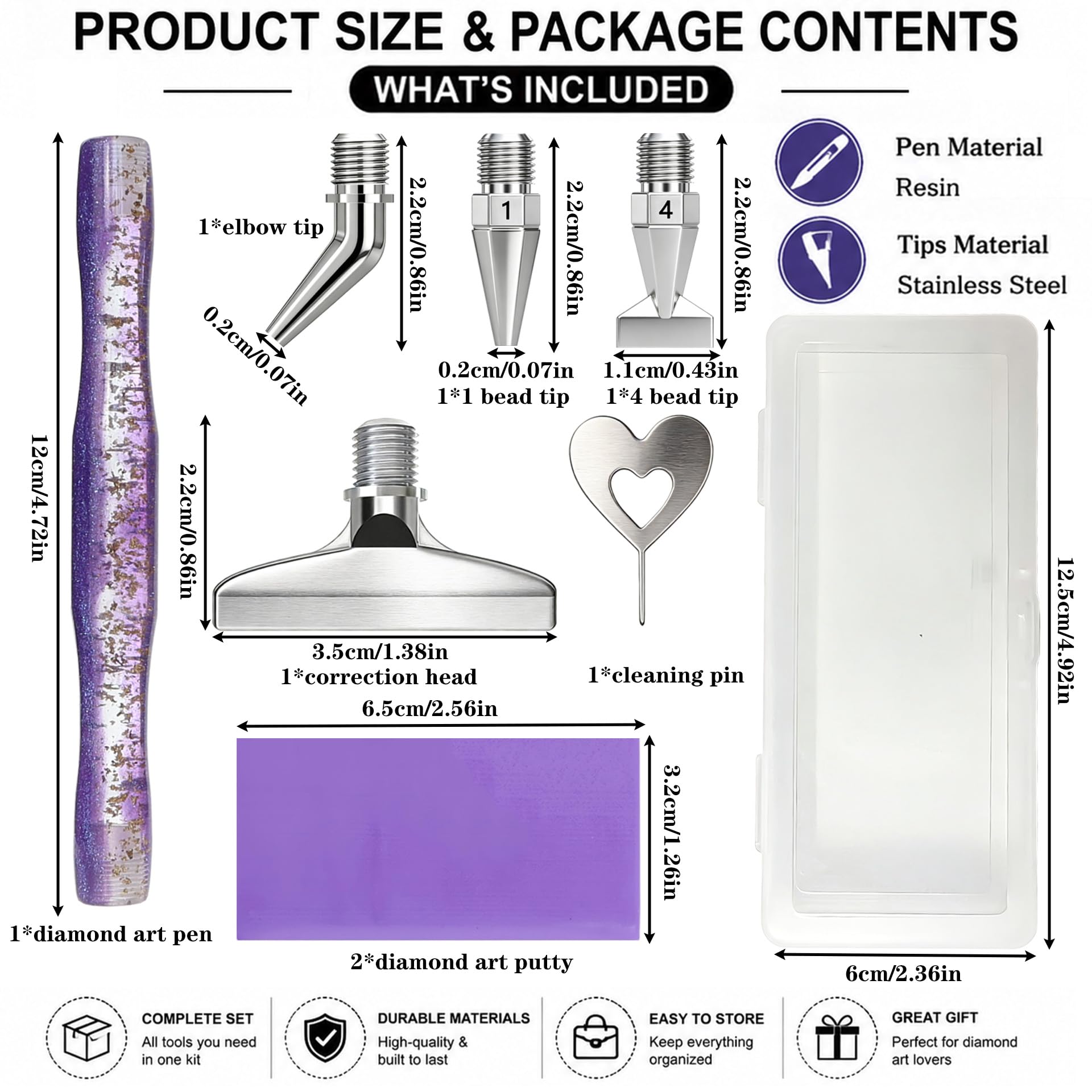 Eğimli uçlu elmas boyama kalem - Resin Art Pen incelemesi ve fiyatı