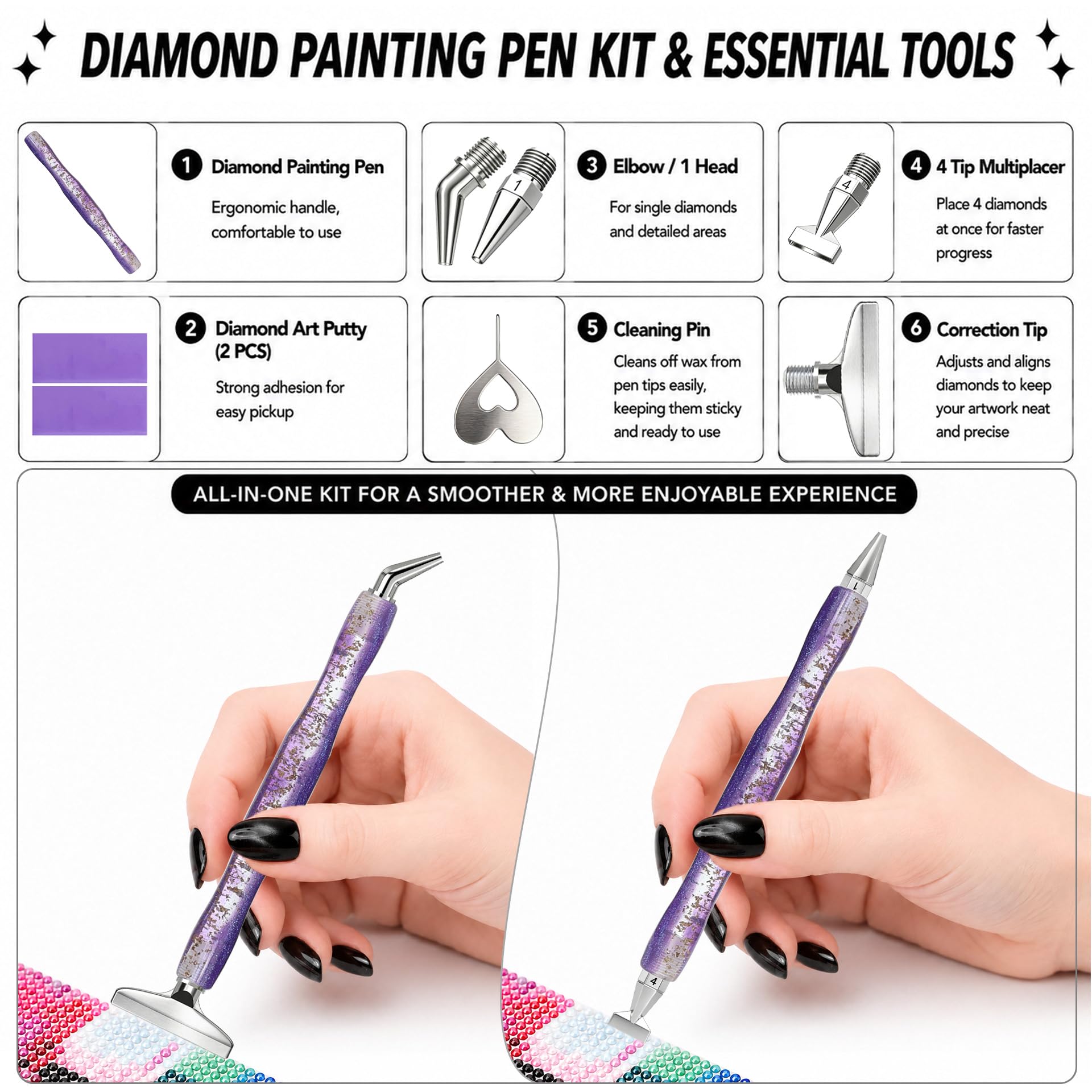 Eğimli uçlu elmas boyama kalem - Resin Art Pen incelemesi ve fiyatı