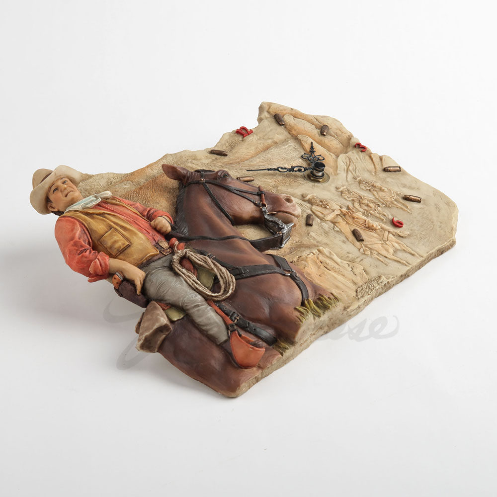 Vintage Batı Kovboy Atı Rölyef - Resin Art Wall Clock incelemesi ve fiyatı