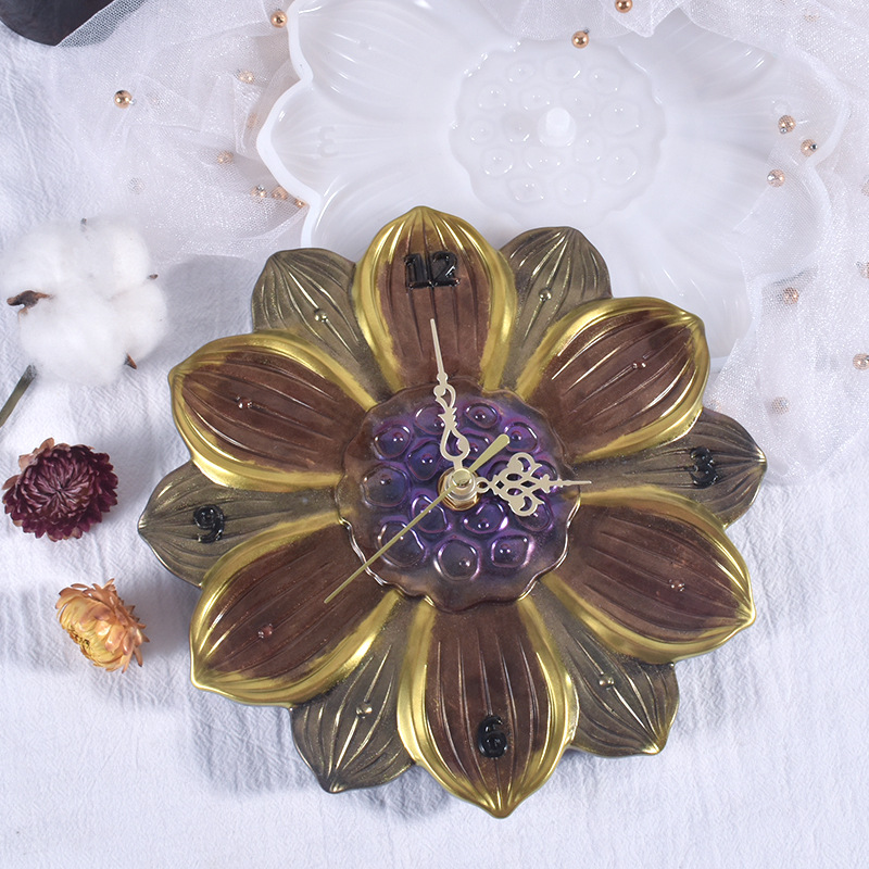 Dünya Haritası Lotus Yaprağı S - Resin Art Wall Clock incelemesi ve fiyatı