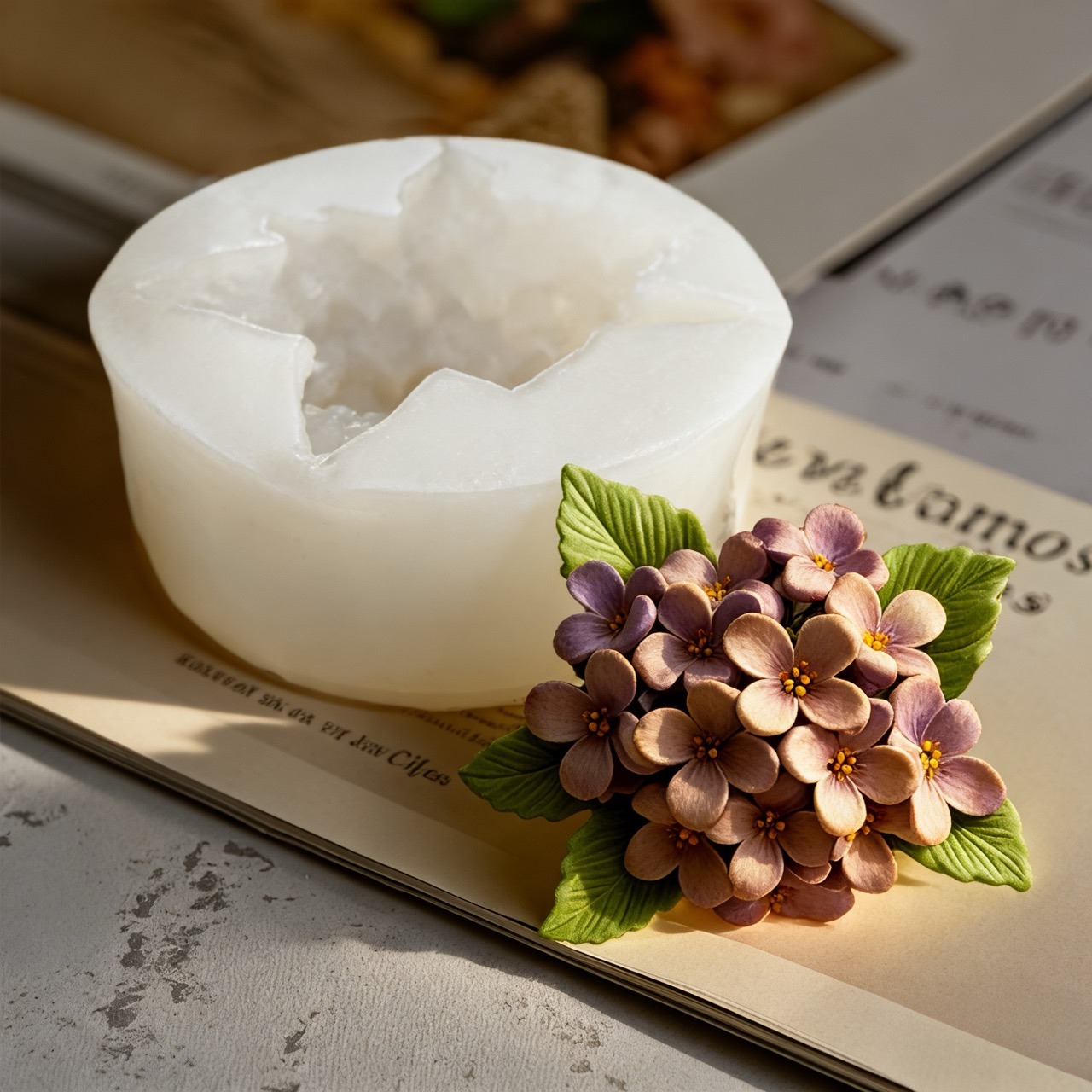 2 Adet 3D Gül Leylak Çiçeği Si - Resin Art And Design incelemesi ve fiyatı