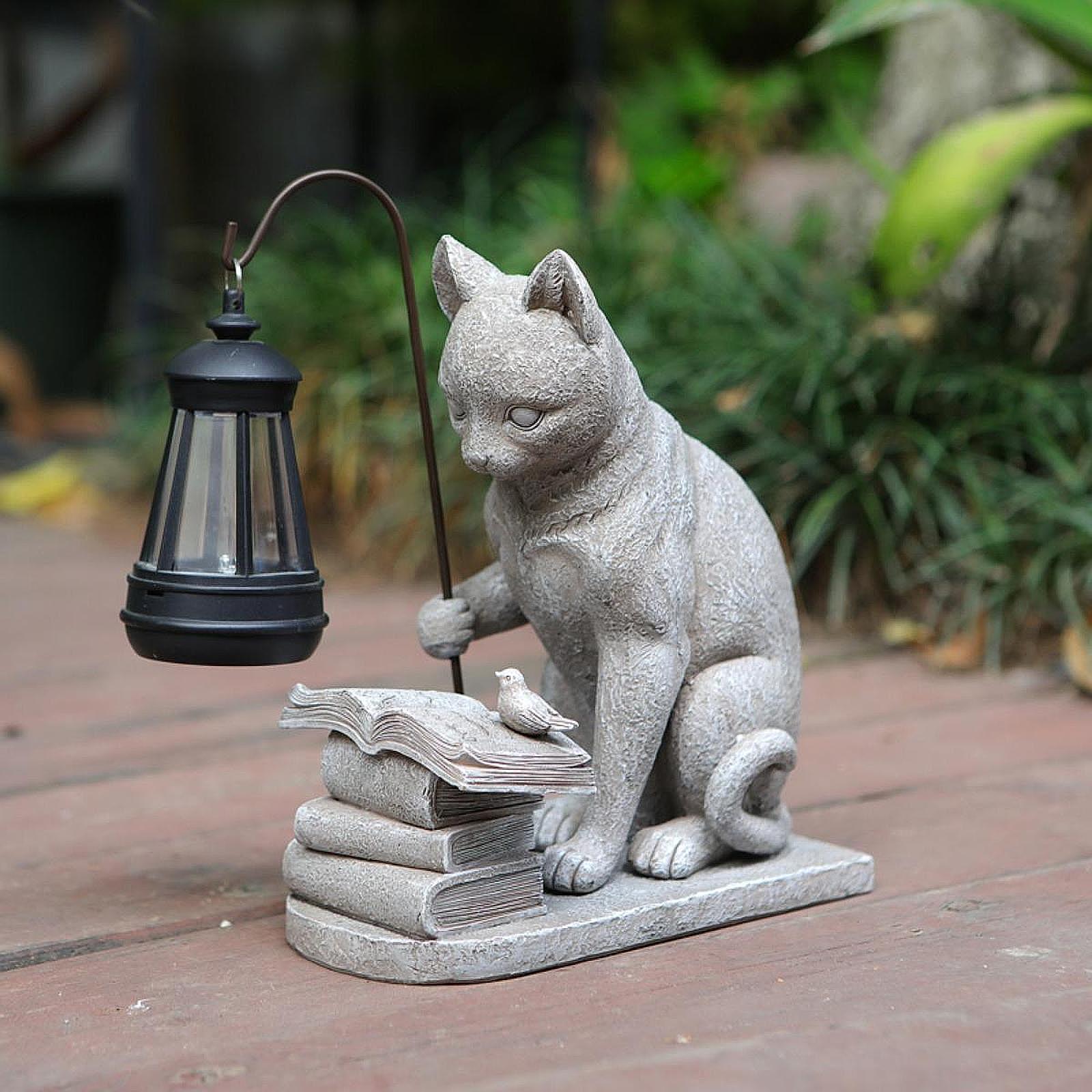 Kedi Güneş Enerjili Bahçe Mini - Resin Art Sculptures incelemesi ve fiyatı