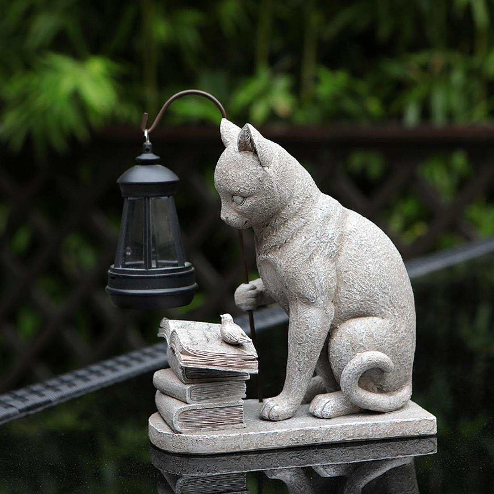 Kedi Güneş Enerjili Bahçe Mini - Resin Art Sculptures incelemesi ve fiyatı