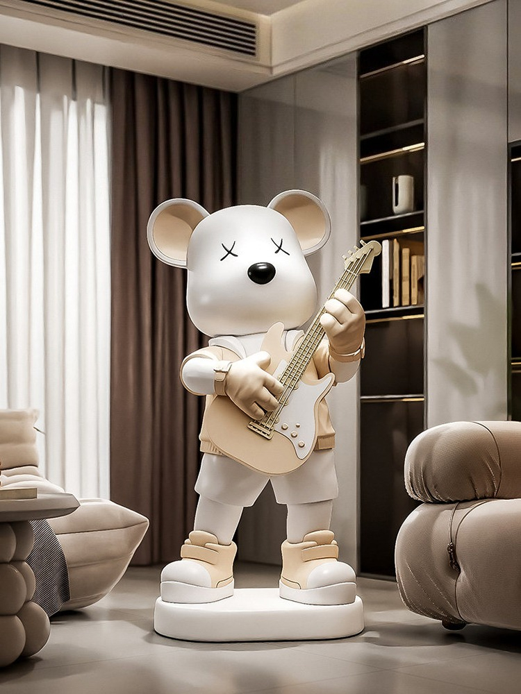 Gitar Aşk Ayı Heykeli Kumbara  - Resin Art Gift For Birthday incelemesi ve fiyatı