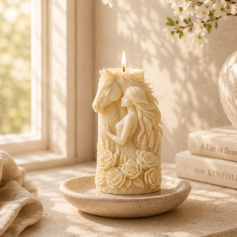 Vintage Tarzı Kız ve At Figürl - Resin Art Sculptures incelemesi ve fiyatı
