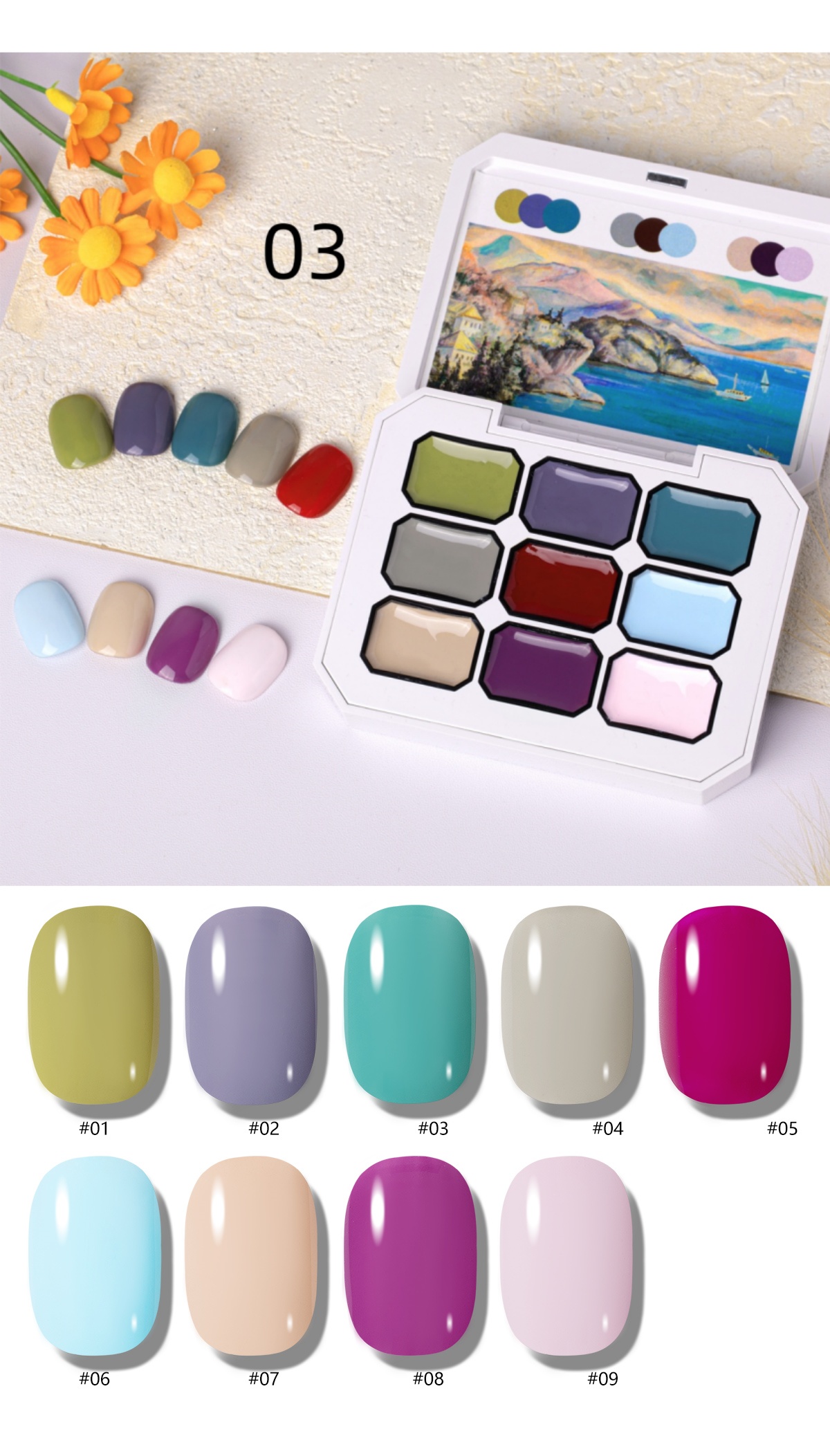 1 adet 9-Grid Renkli Boyama Je - Resin Art Gel incelemesi ve fiyatı