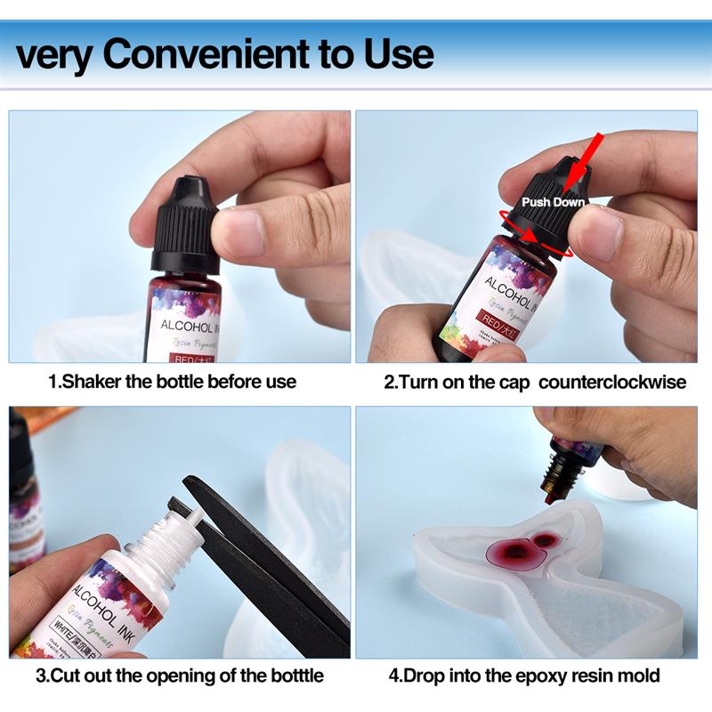 1 Set epoksi reçine Pigment ki - Resin Pigment Alcohol Ink incelemesi ve fiyatı
